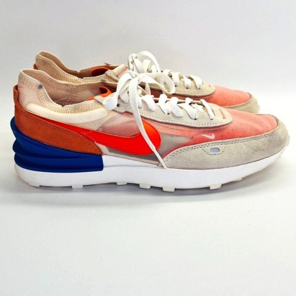 Nike Waffle One Pearl White Game Royal Rush Orange Women's Size 10